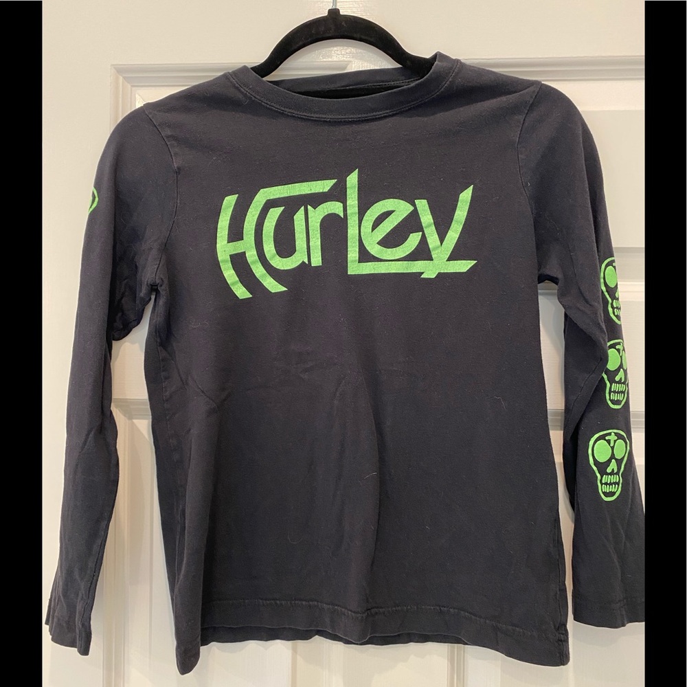 Hurley Boys Long Sleeve T-shirt.  Black.